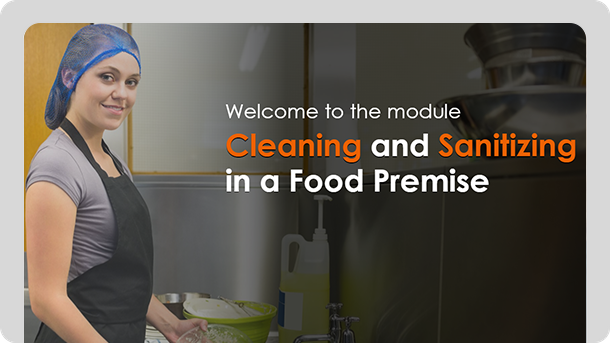 A sample lesson from the Cleaning and Sanitizing module